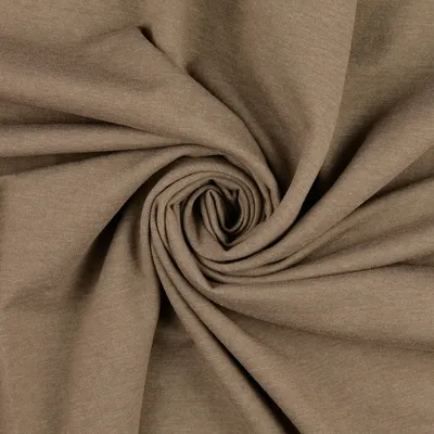 Produktbild von Sweat Stoff Mathias Beige meliert, 250 g/m², 0,5 m, Stoffe Meterware, Sweatstoff