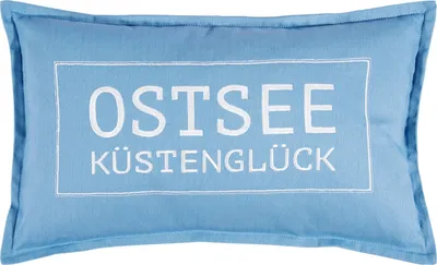 Produktbild von Pad Kissenhülle 30 x 60 cm blau grob gewebte Baumwolle