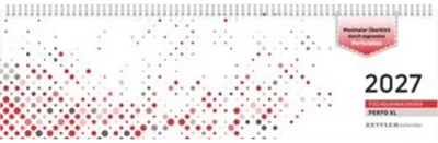 Immagine prodotto di Calendario da scrivania 1 settimana/2 pagine, formato XL, rosso, anno 2027