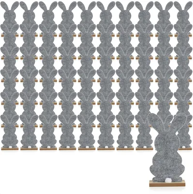 Produktbild von com-four® 60x Deko Aufsteller für Ostern - Osterdekoration aus Holz und Filz