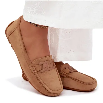 Produktbild von Modische Damen Wildleder Mokassins Camel Rabell 36