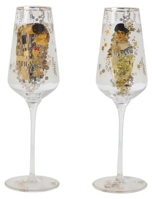 Produktbild von Goebel Sektglas Gustav Klimt - Adele & der Kuss, Glas, Bunt, Füllmenge 100 ml, 67075181