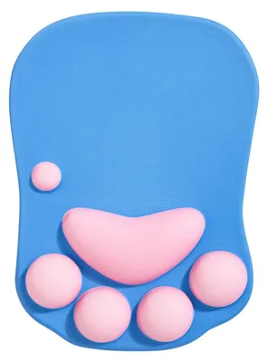 Productafbeelding van Muismat Muismat met polssteun - Ergonomische siliconen gelmuismat - 27 x 20 cm - Blauw of roze - Voor thuis en kantoor