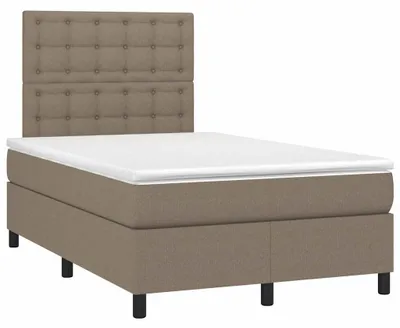Immagine prodotto di vidaXL Letto a molle con materasso Taupe 120x190 cm in tessuto