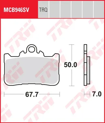 Produktbild von TRW Bremsbelag "MCB 946"