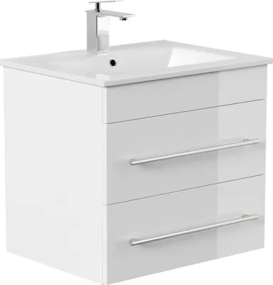 Produktbild von Badmöbel Waschplatz "Apollo" weiß Hochglanz