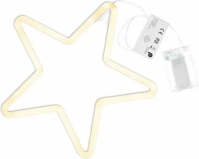 Obrázok produktu pre NEXOS Dekorácia - neónová hviezda, 120 LED, teplá biela