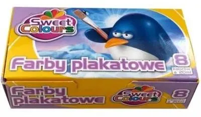 Obrázek produktu pro Plakatové barvy, 8 barev, 20 ml – Sweet colours