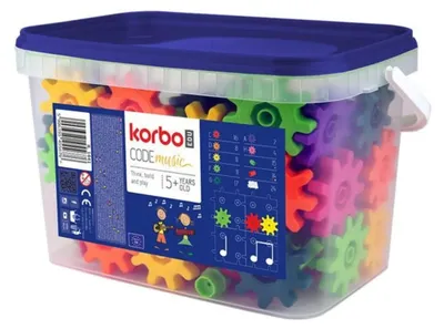 Obrázok produktu pre Stavebnice Korbo EDU Code Music, 128 dielov – kódovanie hudby, od 3 rokov