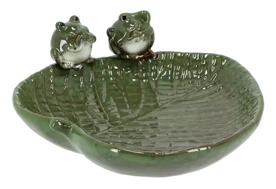 Image de Mangeoire pour oiseaux 'Grenouilles sur feuille