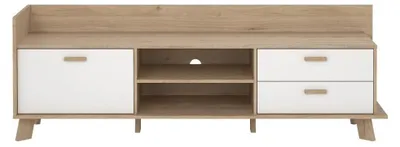 Image de CALICOSY - Meuble TV 2 portes, 1 tiroir, 2 niches L181,9 cm STORM