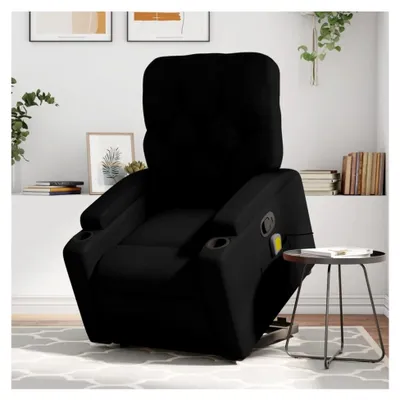 Produktbild von Massagesessel mit Fußmassage, Kunstleder, Schwarz, Relaxsessel