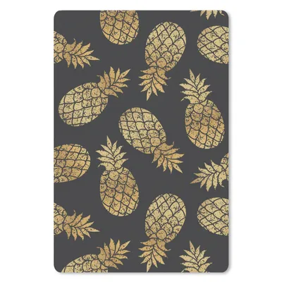 Produktbild von MuchoWow® Mauspad Mousepad Ananas - Gold - Muster 18x27 cm - Mousepads - Maus Mat - Pad - Mausunterlage