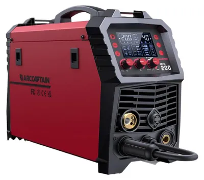 Zdjęcie produktu dla ArcCaptain - Maszyna do spawania łukiem - Spawarka elektryczna - Spawarka MIG - 6 w 1 - 220V - 200A - Inwerter IGBT