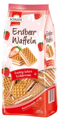 Obrázek produktu pro Schulte jahodové a vanilkové vafle 175g