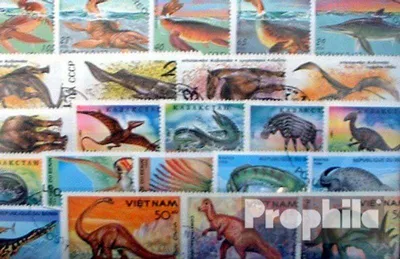 Produktbild von Briefmarken Motive 150 verschiedene Prähistorische Tiere Marken