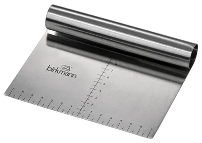 Produktbild von BIRKMANN Teigkarte mit Skalierung aus Edelstahl, rechteckig, L 15 x B 12 cm, hitzebeständig