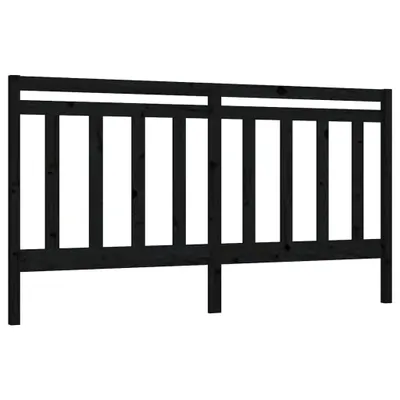 Produktbild von Kopfteil Schwarz 186x4x100 cm Massivholz Kiefer
