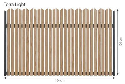 Produktbild von Minka Zaunserie Terra Light 194 x 120cm Lärchenholz Gartenzaun mit Aluminiumrahmen in Anthrazit