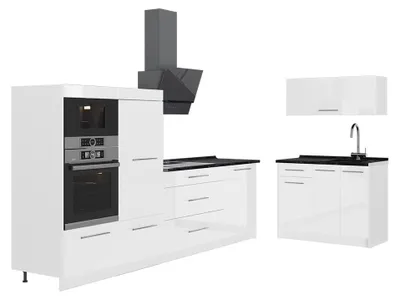 Productafbeelding van Keuken Vicco Fame-Line Wit Hoogglans/Wit 380 cm, WB Antraciet, Model 64140