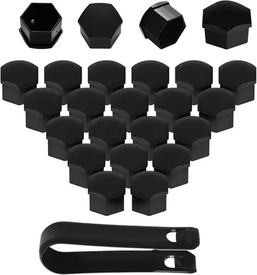 20 Radmutternkappen 17 mm schwarz, Hauptbild