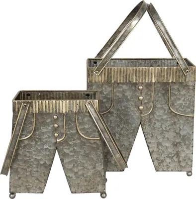 Zdjęcie produktu dla Stojak na rośliny Clayre & Eef 28x15x30/50 cm szary żelazo