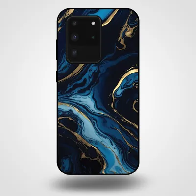 Obrázok produktu pre Smartphonica Puzdro na telefón pre Samsung Galaxy S20 Ultra s mramorovou potlačou - Zadný kryt z TPU s mramorovým dizajnom - Gold Blue