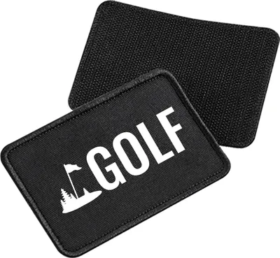 Produktbild von Huuraa Patch Golf Schriftzug Black 10 x 6,5cm Baumwolle Klettpatch für Mütze Geschenkidee