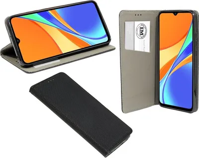 Obrázok produktu pre Knižkové puzdro "Smart" XIAOMI REDMI 9C Kryt na mobilný telefón Ochranný kryt s funkciou stojana, slot na kartu Black