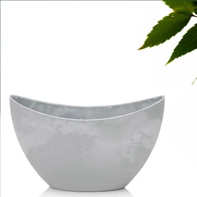 Image de Grande jardinière d'extérieur vintage ovale 39 cm vieux rose