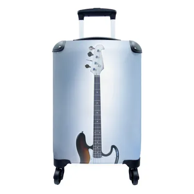 Produktbild von MuchoWow® Koffer Handgepäck Trolley Rollkoffer Kleine Reisekoffer mit 4 Rollen - Die Saiten einer E-Gitarre - Cabin Size < 55x40x23 cm & 55x40x20 cm - Fotokoffer - Kabinenkoffer - Boardgepäck - Reise-Box - Reisekoffer - Reisegepäck - Koffer mit Bild - Trolley für Kinder