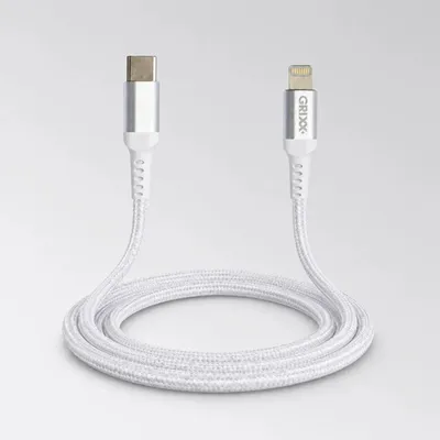 Productafbeelding van Grixx laadkabel USB-C naar Lightning 1 m MFi Power Delivery 20 W wit