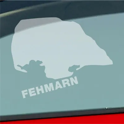 Produktbild von Auto Aufkleber Fehmarn Insel Deutschland Urlaub Spaß 10x8 cm Milchglas Sticker Heckscheibenaufkleber