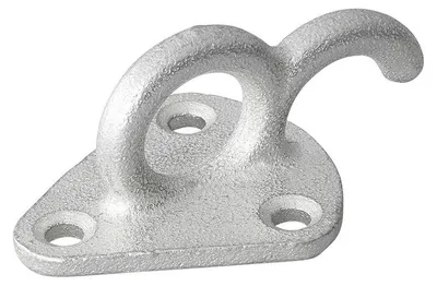 Zdjęcie produktu dla Hak do liny metalowy z oczkiem 70x45mm