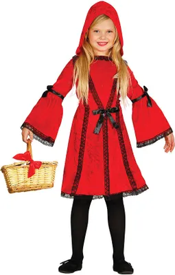 Produktbild von Rotkäppchen Kapuzenkleid für Mädchen, Größe:110/116