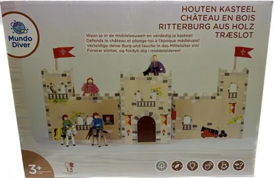 Produktbild von Holzbausteine Burg Bauset für Kinder