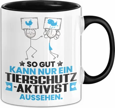 Produktbild von Tierschutzaktivist Geschenk Tasse So Gut Kann Nur Ein Tierschutzaktivist Aussehen Geschenkidee Kaffee-Becher (Schwarz)