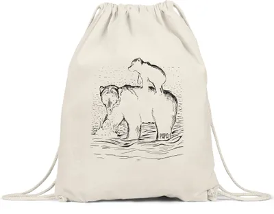 Produktbild von Bärenstarker Papa Turnbeutel Gymsack Spruch Geschenkidee Vatertag Geburtstag Bester Papa Vater