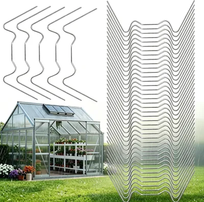 Produktbild von 100 W-Klammern aus rostfreiem Stahl für Gewächshausplatten und Glashäuser