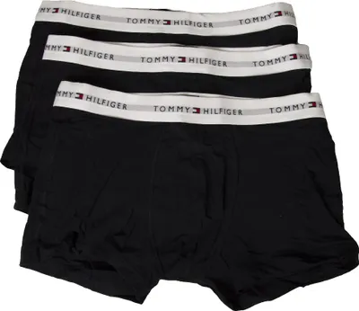 Immagine prodotto di Boxer uomo TH TOMMY HILFIGER confezione 3 pezzi elastico a vista cotone elasticizzato underwear articolo UM0UM02761 TRUNK 3P, S - Waist cm 81-85 / Waist inch 32-33.5, Cotone 95%,Spandex 5%