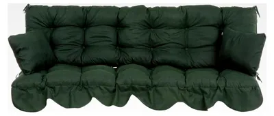 Produktbild von Auflage für Hollywoodschaukel 180x50 cm mit Rückenlehne und 2 Seitenkissen in Grün