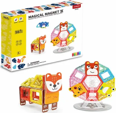 Produktbild von Magnetická stavebnica Happy Animal 98ks - Magical Magnet II