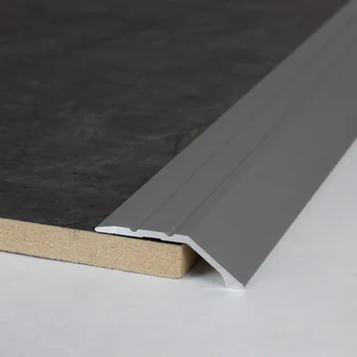 Produktbild von PROVISTON | Abschlussprofil | Aluminium eloxiert | Silber | Breite 34 mm | Höhe 8.5 mm | Länge 2700 mm | Selbstklebend | Einfassprofil | Einschubprofil | Abschlussleiste | Bodenprofil | 1 Stück