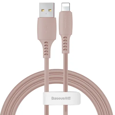 Produktbild von Baseus Colorful USB/Lightning Ladekabel/Datenkabel für iPhone/iPad/Airpods- 2.4A - pink(1.2M)