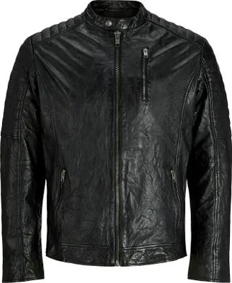 Produktbild von Jack & Jones Richard Leather Jacket  Schwarz - Große S