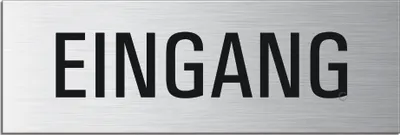 Produktbild von Schild - Eingang  | Türschild 240 x 80 mm Aluminium selbstklebend