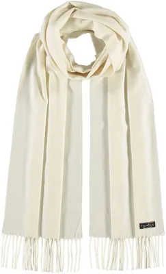 Fraas einfarbiger Schal mit Fransen in beige