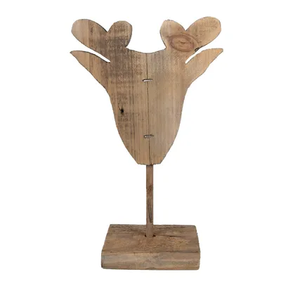 Zdjęcie produktu dla Clayre & Eef figurka dekoracyjna renifer 16x8x25 cm brązowe drewno