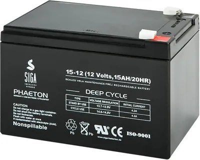 Produktbild von SIGA Phaeton AGM Deep Cycle Akku 15Ah 12V