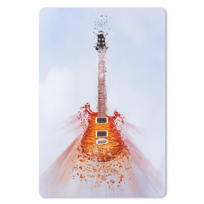 Produktbild von MuchoWow® Mauspad Mousepad Eine E-Gitarre in der Luft 18x27 cm - Mousepads - Maus Mat - Pad - Mausunterlage